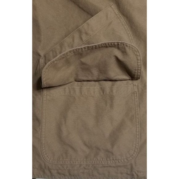 Lands' End Flannel Lined Brown Canvas Chore Field Jacket Coat Men's Size XL Tall - Picture 6 of 16